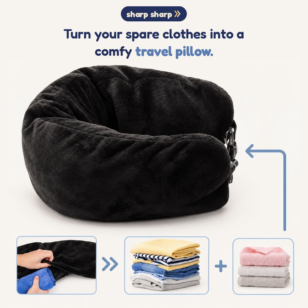 Sharp Sharp Pack Pillow – Stuffable Travel Neck Pillow
